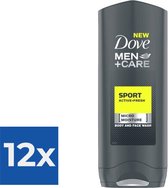 Dove Men+Care Douchegel Sport Active Fresh 250 ml - Voordeelverpakking 12 stuks