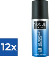 VOGUE Men Nordic Blue Anti-Transpirant Deodorant Spray 150 ML - Voordeelverpakking 12 stuks