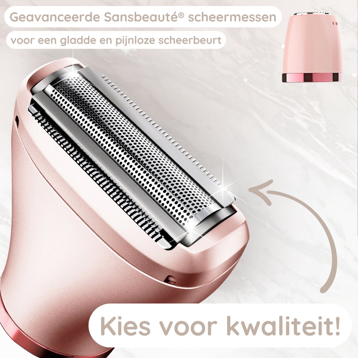 2-in-1 Ladyshave Gezicht - Oksels - Benen - Bikinilijn - Scheerapparaat Vrouw - Ontharingsapparaat Electrisch Ontharen - Gezichtsontharing Dames - Trimmer Vrouw - Ladyshaves Bikini - USB Oplaadbaar — afbeelding 3
