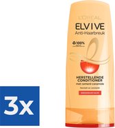 L’Oréal Paris Elvive Anti Haarbreuk Conditioner - 200 ml - Voordeelverpakking 3 stuks