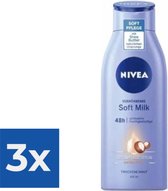 Nivea - Body Lotion Soft Milk - Voordeelverpakking 3 stuks