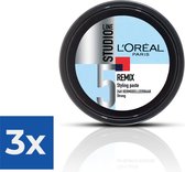 L'Oréal Paris Studio Line Remix Haarwax - Wax - 150 ml - Voordeelverpakking 3 stuks