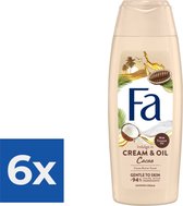 Fa Douche 250 ml Cream & Oil Cacao - Voordeelverpakking 6 stuks