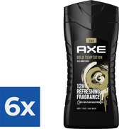 Axe Gold Temptation 3-in-1 Douchegel - 250 ml - Voordeelverpakking 6 stuks