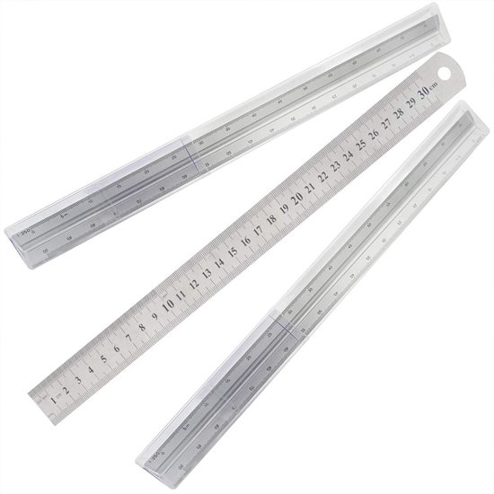 Règle D'échelle Architecturale 12 Pouces – Aluminium Triangulaire DSUWAZU, Noire