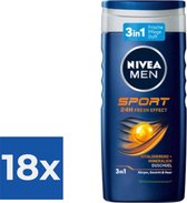 NIVEA Men Sport Douchegel - 250ml - Voordeelverpakking 18 stuks