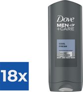 Dove Men + Care Cool Fresh - 400 ml - Douche Gel - Voordeelverpakking 18 stuks