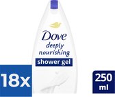 Dove Deeply Nourishing Douchecreme - 250 ml - Voordeelverpakking 18 stuks