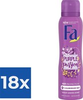 Fa Deodorant Deospray - Purple Passion 150 ml - Voordeelverpakking 18 stuks