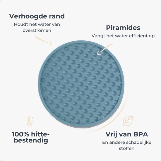 Castagnola Sous-verres de Verre – Sous-verres de Verres – Dessous de Verre en Siliconen – Sous-verres de Verre de Luxe en Siliconen avec Sous-verres – 6 pièces – Vert – Rond