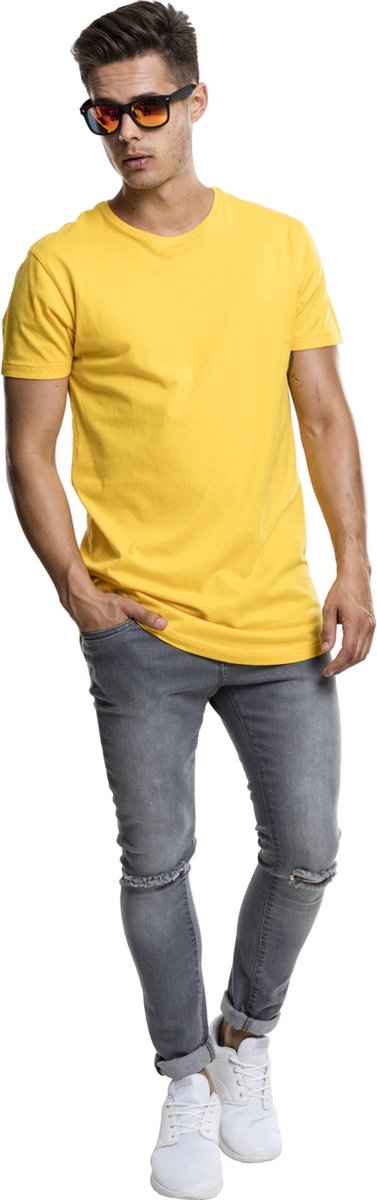 Urban Classics Shaped Long Heren T-shirt S Geel