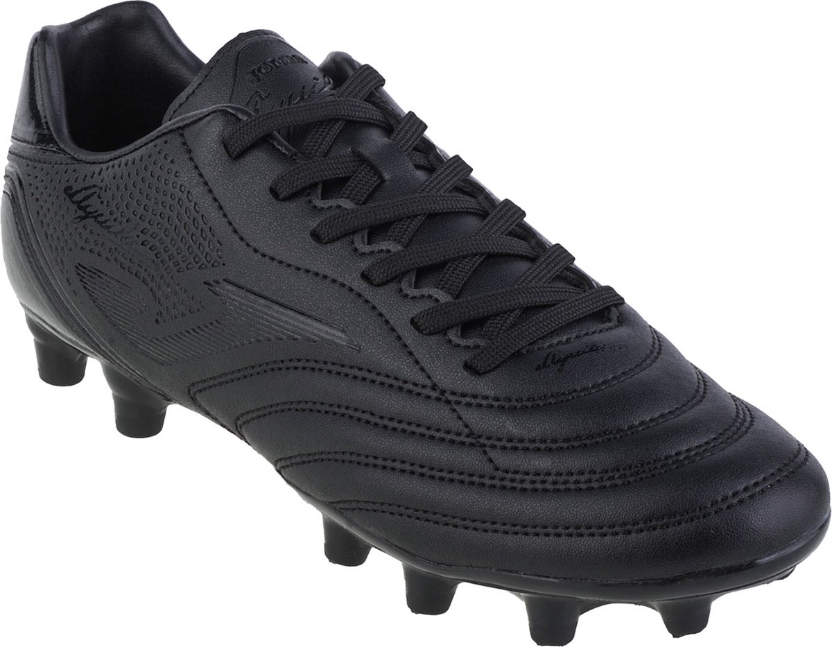 Zwarte Joma Aguila 2321 FG voetbalschoenen voor mannen, maat 42,5, van synthetisch leder met kurken noppen.