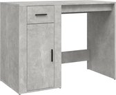 vidaXL-Bureau-100x49x75-cm-bewerkt-hout-betongrijs
