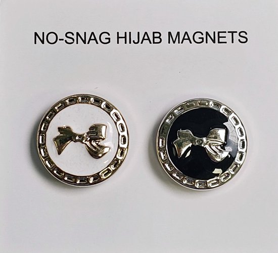 Fako Bijoux® - 2x Magnetische Broche - Hoofddoek Magneet - Sjaal - Hijab Accessoires - Abaya - 18mm - 2 Stuks - Bow Tie