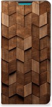 Book Wallet Case geschikt voor Samsung Galaxy A73 Wooden Cubes