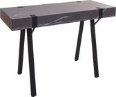 Console tafel MCW-L54, telefoontafel werktafel bijzettafel opbergtafel, metaal 75x100x40cm ~ marmer look grijs