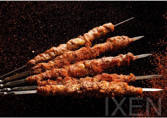 15 Pièces Brochettes De Barbecue En Acier Inoxydable, Brochettes