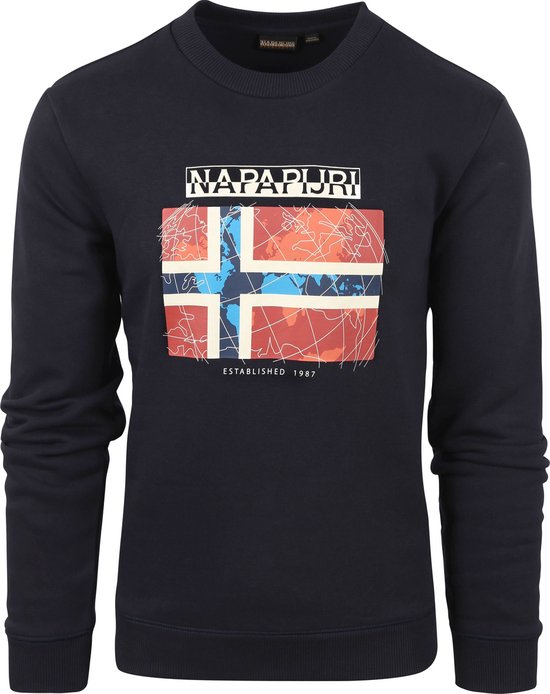 Napapijri - Guiro Sweater Donkerblauw - Heren - Maat L - Regular-fit