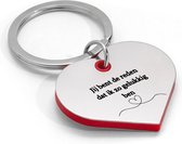 Akyol - tu es la raison pour laquelle je suis si heureux porte-clés en forme de coeur - Citations - amis de la famille - cadeau
