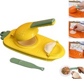 Livano Dumplings Machine - Raviolimakers - Ravioli - Dumpling Maker Set - Dumpling Vorm - Snijder - Pastei - Empanada - Uitsteker - Geel
