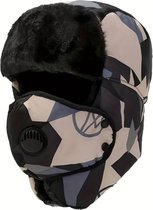 Livano Wintermuts - Heren - Dames - Volwassenen - Muts - Ski Mask - Bivakmuts - Balaclava - Ski Masker - Face Mask - Full Face Mask - Winter Masker - Camo - Zwart