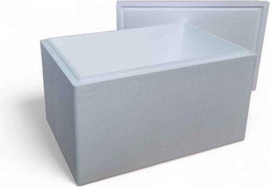 THERM BOX Styrofoam box - Thermobox voor eten & drinken - Styrofoam koeler & warmer (57,5x48x40cm - 53,24L volume) Herbruikbaar