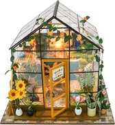 Hongda DIY Sunshine Flower House - Miniatuur Bouwpakket - Inclusief Verlichting