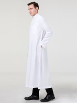 Livano Arabisch Mannen Kaftan - Djellaba Heren - Islamitische Kleding - Moslim Kleding - Alhamdulillah - Marineblauw M