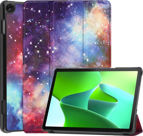 Hoesje Geschikt voor Lenovo Tab M10 (3rd gen) Hoes Case Tablet Hoesje Tri-fold - Hoes Geschikt voor Lenovo Tab M10 (3e gen) Hoesje Hard Cover Bookcase Hoes - Galaxy
