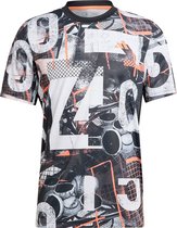 Adidas Club Graphic T-shirt Met Korte Mouwen Zwart S Man