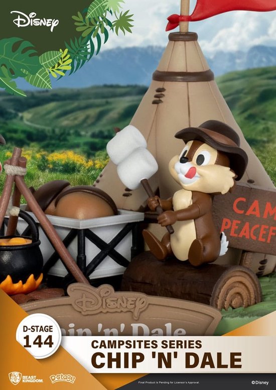 Disney D-Stage Campsite Series PVC Diorama Chip & Dale 10 cm