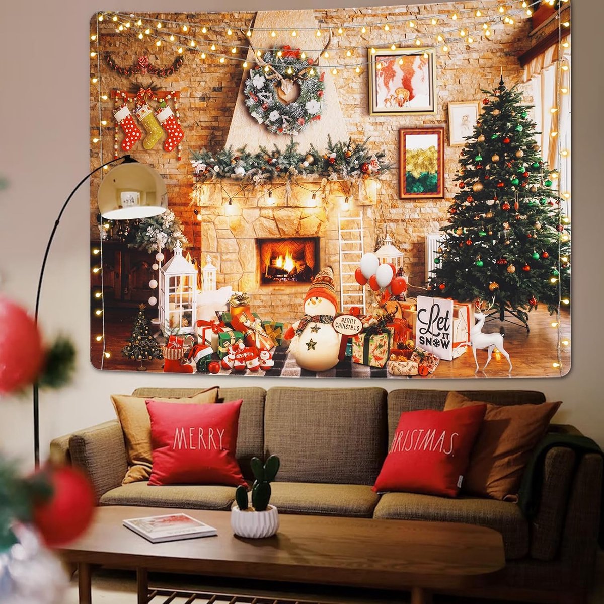 Kerst slinger kerst slinger decor licht kunstmatige bloem kerstboom feest decors strip ornament krans licht bloem band 2,7 meter (kleur: zilver GEEN LED Kerst slinger kerst slinger decor licht kunstmatige bloem kerstboom feest decors strip ornament krans licht bloem band 2,7 meter (kleur: zilver GEEN LED