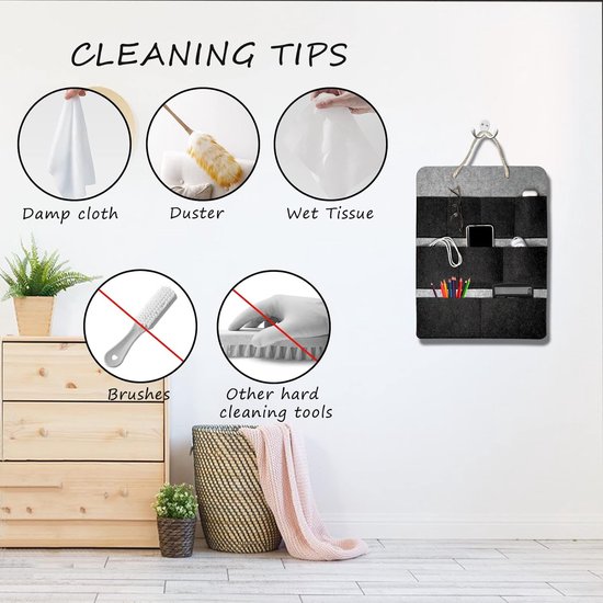 Arawat 2 St. Hangorganizer Wand Organizer Hangend Bad Vilt Tas Deur Hangopberg Camping Opbergtas voor Kantoor Deur Bad Kast Hanging Uitrusting Tas Hangmand
