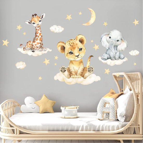 Little Deco Muursticker jungledieren leeuwen op AST DL5053 L