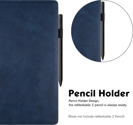 Luxe Staande Remarkable 2 hoes - Folio - Cover - Blauw PU leer van Merkloos — afbeelding 2
