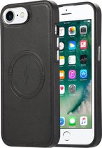 sulada soft case tpu / leder en shokproof met magnetische ring de geschikt voor Apple iphone se 2022, se2020, 8, 7 zwart
