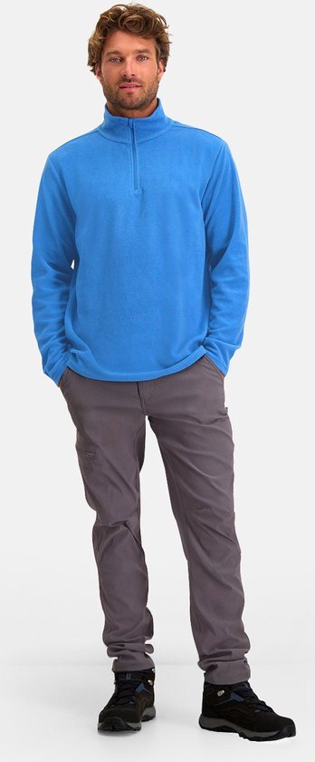 Gilet polaire NOMAD® Homme | Taille M | Bleu | Pull en polaire extensible | Pull demi-zip | Chaud et respirant