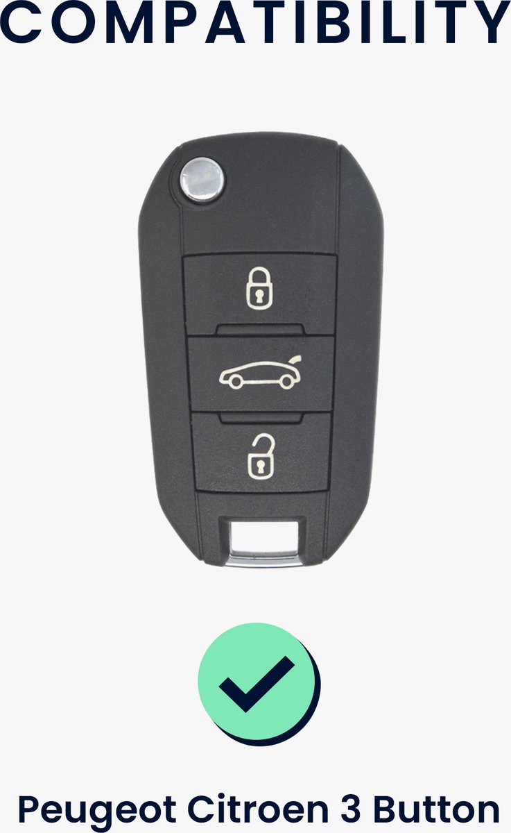 kwmobile Coque clé de Voiture Compatible avec Peugeot Citroen Clef