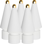 MMOBIEL Pointes de crayon en métal de 1,05 mm adaptées pour Apple Pencil 1ère et 2ème génération - 5 pièces - Pointes adaptées pour Apple Pencil - Remplacement des pointes iPencil adaptées aux pointes Apple Pencil - Wit