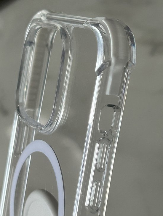 Coque arrière magnétique anti-choc de qualité Premium - Chargement sans fil - Convient pour Apple iPhone 15 Pro - Wit