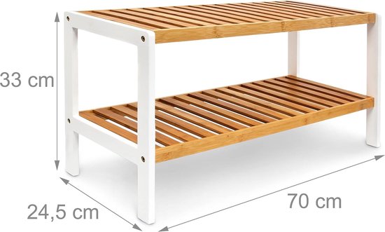 Set de ducha de bambú de 2 niveles - bandeja de ducha 2 bandejas, bambú Set de ducha de bambú de 2 niveles - bandeja de ducha 2 bandejas, bambú