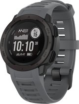 Strap-it Siliconen smartwatch bandje - geschikt voor Garmin Instinct 1 / Garmin Instinct 2 - grijs