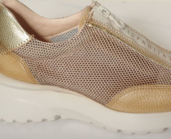Baskets Hispanitas Daim Et Cuir Marron Avec Fermeture Zip - Taille 36 EU - Occasion Très Bon état