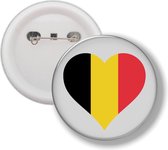 Button Met Speld - Hart Vlag België