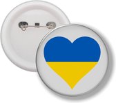 Button Met Speld - Hart Vlag Oekraine