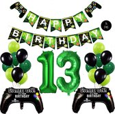 Snoes Mega Game Gamers Helium Verjaardags Ballonnen Feestdecoratie Green Cijfer Ballon nr 13