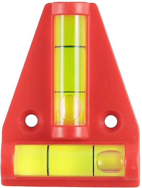 ProPlus Waterpas pyramide - Driehoekig ontwerp - Voor caravan en camper - 58 x 44 mm - Blisterverpakking