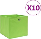 vidaXL-Opbergboxen-10-st-28x28x28-cm-nonwoven-stof-groen