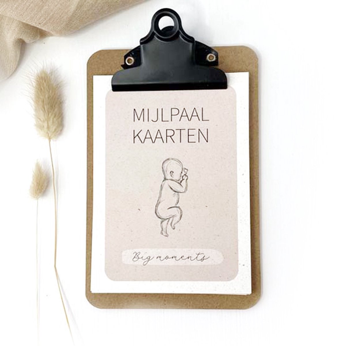 Goedkoopste Writemoments - Mijlpaalkaarten ‘Grote momenten’ op klembord - milestone cards - mijlpalen - mijlpalen invulkaarten - kraamcadeau - zwangere cadeau