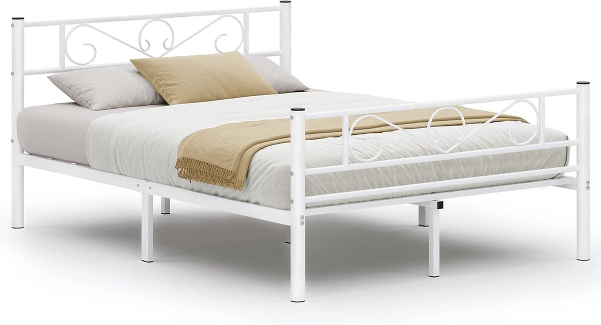 MIRA Home - Bedrame - Bed - Tweepersoonsbed - Frame - Metaal - 140x190